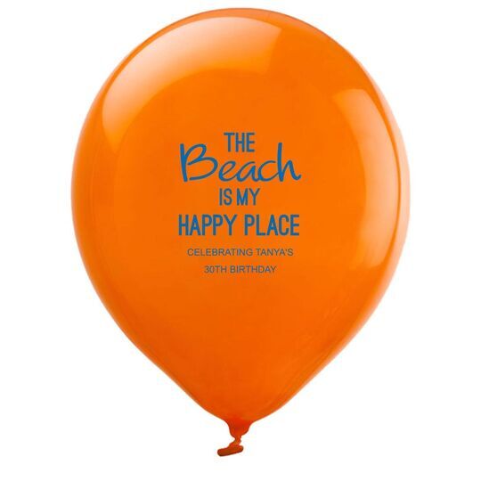 The Beach is My Happy Place Latex Balloons